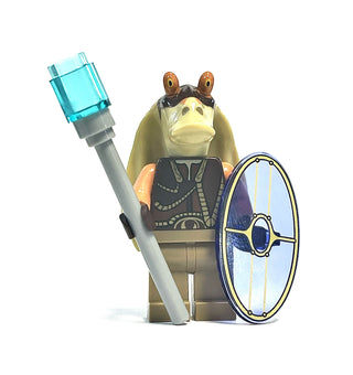 Gungan Warrior, sw0628 Minifigure LEGO® Like New with Shield and Spear  