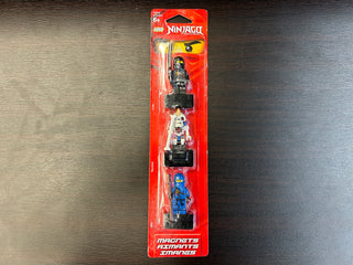Magnet Set, Minifigures Ninjago (3) - Jay, Cole, Nuckal - Glued with 2 x 4 Brick Bases Blister Pack, 8531022 Building Kit LEGO®   