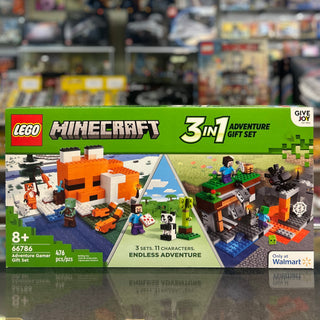 Minecraft Bundle Pack, 3 in 1 Adventure Gift Set (Sets 21166, 21178, and 30672) - Adventure Gamer Gift Set - 66786 Building Kit LEGO®