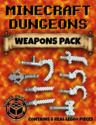 Minecraft Dungeon Weapons Pack Parts Pack United Brick Co®