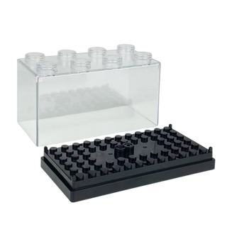 6x12 Studs, Stackable Minifigure Display Case With Large Studs On Top Display Case United Brick Co®