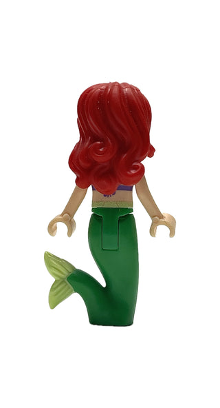 Ariel, Mermaid (Light Nougat) - Medium Lavender Shell Bra Top, Bright Green Tail, Medium Azure Eyes, dp001 Minifigure LEGO®   