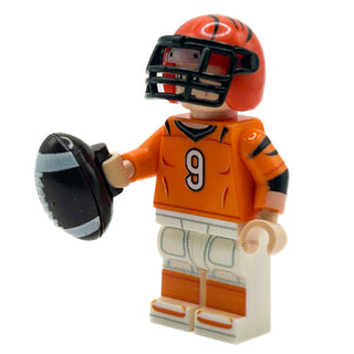 #9 Burrow QB Bengals Football Player Minifig - B3 Customs Custom minifigure B3 Customs