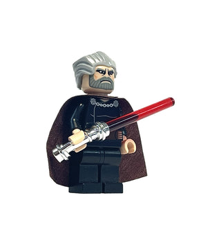 Count Dooku - Large Eyes, sw0224 Minifigure LEGO® Like New with Chrome Hilt and Blade  