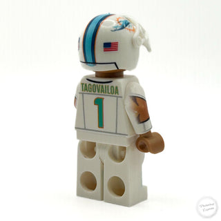 #1 QB Tua Dolphins Football Player Minifig - B3 Customs Custom minifigure B3 Customs
