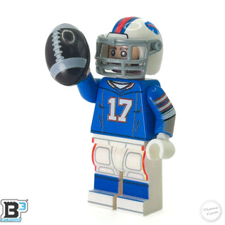 #17 Allen QB Bills Football Player Minifig - B3 Customs Custom minifigure B3 Customs