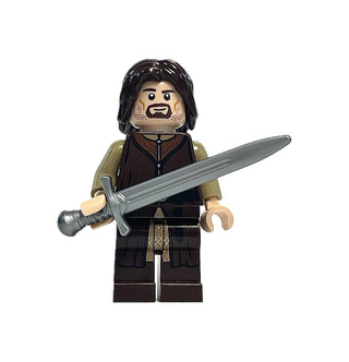 Aragorn - Dark Brown Legs, lor129 Minifigure LEGO® Like New with Sword  