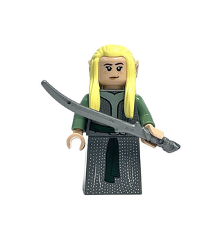 Rivendell Elf - Female, Dark Bluish Gray Robe, lor120 Minifigure LEGO® Like New with Elven Sword  