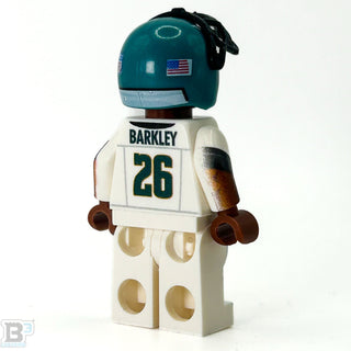 #26 RB Barkley Eagles Football Player Minifig made using LEGO parts - B3 Customs Custom minifigure B3 Customs