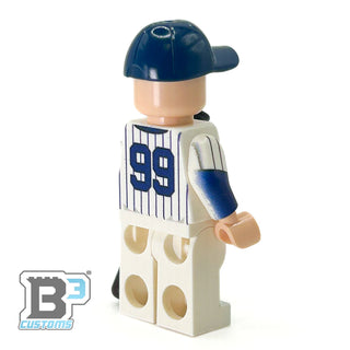 #99 Judge NY Baseball Player Minifig - B3 Customs Custom minifigure B3 Customs