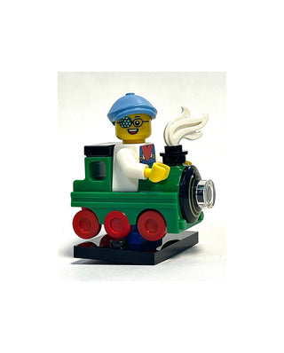 Train Kid , Col25-10 Minifigure LEGO® Complete with stand and accessories  