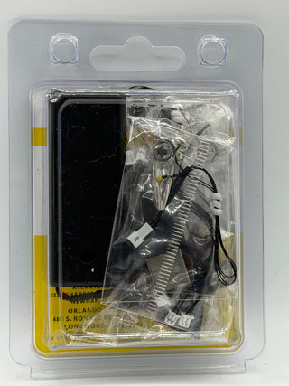 Custom lighting kit in clear blister packaging containing black power controller, wired LED light components, and connectors 