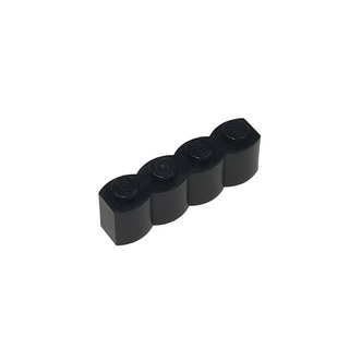 Brick, Modified 1x4 with Log Profile, Part# 30137 Part LEGO® Black 1 Part