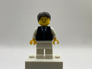 Black vest with Blue Striped Tie - Parisian Restaurant, twn190 Minifigure LEGO®