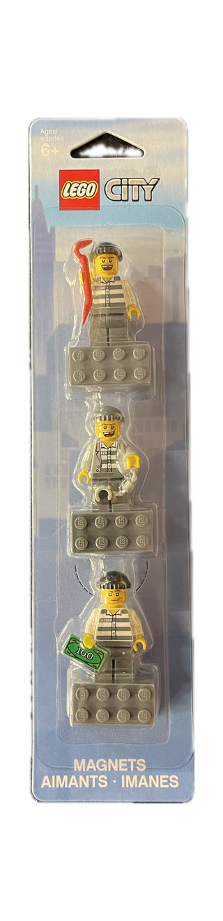 Magnet Set, Minifigures City (3) - Burglars - Glued with 2 x 4 Brick Bases blister pack, 853092 Building Kit LEGO®   