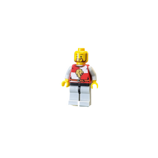 Kingdoms - Lion Knight Quarters, Helmet with Fixed Grille, Brown Beard Rounded, cas444 Minifigure LEGO®