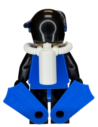 Divers - Blue, Black Helmet, Blue Flippers, div001a Minifigure LEGO®