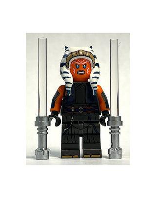 Ahsoka Tano (Adult) - Printed Arms, sw1300 Minifigure LEGO® With Transparent Blade Lightsabers  