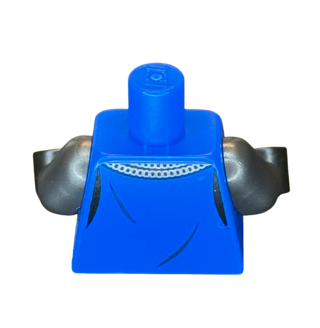 Torso Castle Surcoat, Silver Chain Mail Collar, Black Falcon with Spread Wings Shield Emblem Pattern / Pearl Dark Gray Arms / Black Hands, Part# 973pb4202c01 Minifigure LEGO®