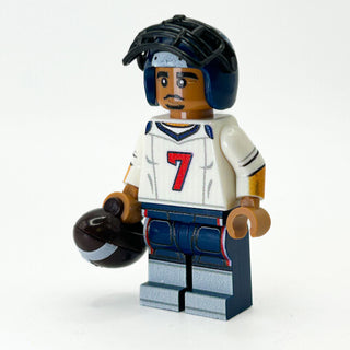 #7 Stroud QB Houston Football Player Minifig made using LEGO parts - B3 Customs Custom minifigure B3 Customs