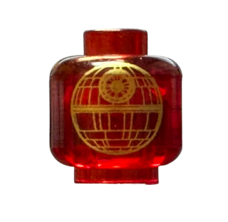 Minifigure, Head without Face with Gold SW Death Star Pattern, Part# 3626pb0330 Part LEGO®
