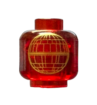 Minifigure, Head without Face with Gold SW Death Star Pattern, Part# 3626pb0330 Part LEGO®