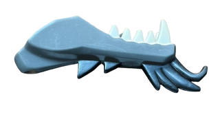 Dragon Head (Ninjago) Jaw Lower with White Teeth and Black Spines Pattern, Part# 93072pb04 Part LEGO®