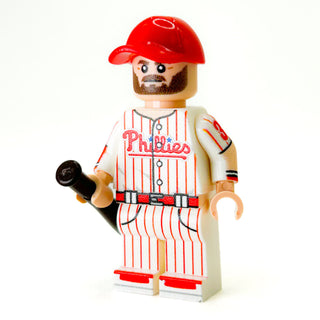 Harper #3 Philly Baseball Player Minifig made using LEGO parts - B3 Customs Custom minifigure B3 Customs