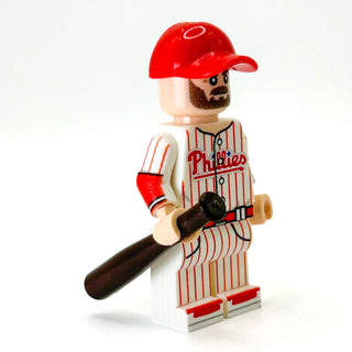 Harper #3 Philly Baseball Player Minifig made using LEGO parts - B3 Customs Custom minifigure B3 Customs