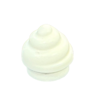 Plate, Round 1 x 1 with Horizontal Swirl / Twist, Part# 53119 Part LEGO® White