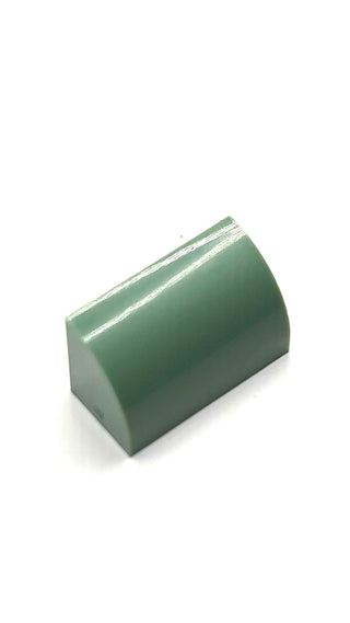 Slope, Curved 1 x 2 with Bottom Stud Holder, Part# 37352 Part LEGO® Sand green