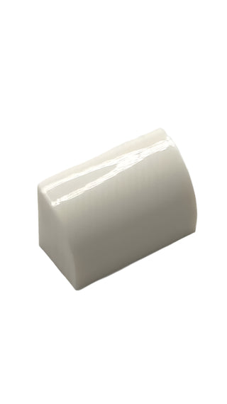 Slope, Curved 1 x 2 with Bottom Stud Holder, Part# 37352 Part LEGO® White