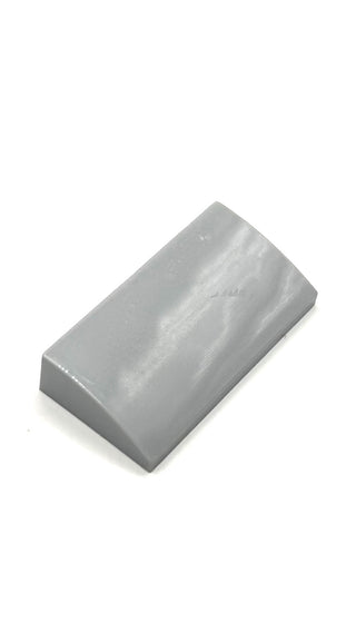 Slope, Curved 2 x 4 x 2/3 with Bottom Tubes, Part# 88930 Part LEGO® Light Bluish Gray