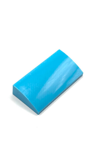 Slope, Curved 2 x 4 x 2/3 with Bottom Tubes, Part# 88930 Part LEGO® Medium Azure