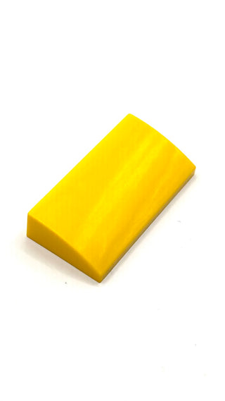 Slope, Curved 2 x 4 x 2/3 with Bottom Tubes, Part# 88930 Part LEGO® Yellow