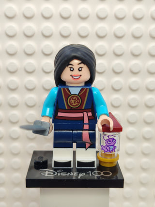 Mulan, Disney 100, coldis100-9 Minifigure LEGO® Complete with stand and accessories  