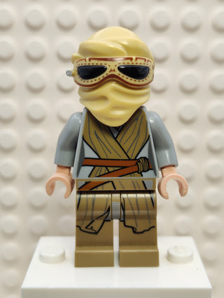 Rey Dark Tan Tied Robe, sw0677 Minifigure LEGO® Like New With Helmet  