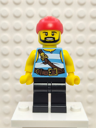 Pirate Medium Blue and White Stripes, pi178 Minifigure LEGO®   
