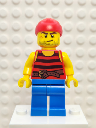 Pirate 3 - Black and Red Stripes, pi161 Minifigure LEGO®   