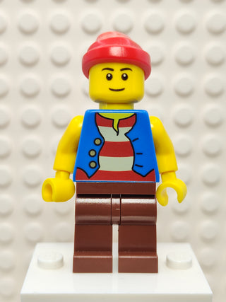 Pirate Blue Vest Reddish Brown Legs, pi137a Minifigure LEGO®   