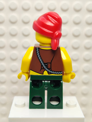 Pirate Vest and Anchor Tattoo Dark Green Legs, pi130 Minifigure LEGO®   