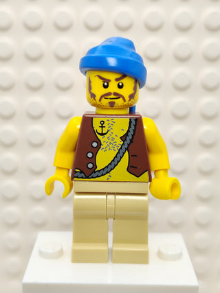 Pirate Vest and Anchor Tattoo Tan Legs, pi093 Minifigure LEGO®   