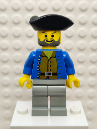 Pirate Brown Shirt Light Gray Legs, pi035 Minifigure LEGO®   