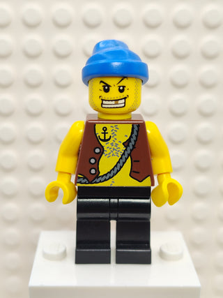Pirate Vest and Anchor Tattoo, pi084 Minifigure LEGO®   