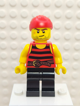 Pirate 6 - Black and Red Stripes, pi167 Minifigure LEGO®   