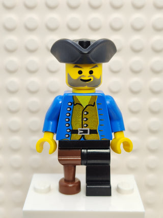 Pirate Brown Shirt Black Legs with Peg Leg, pi036 Minifigure LEGO®   