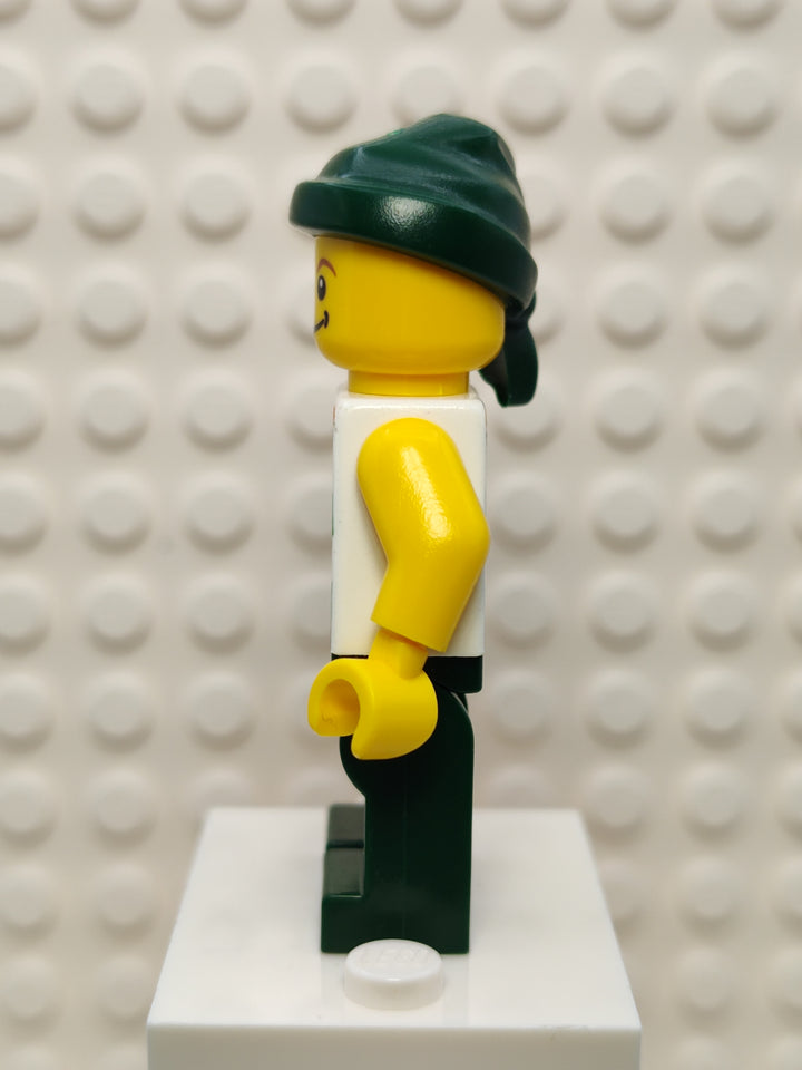 Pirate Green / White Stripes Dark Green Legs, pi083 Minifigure LEGO®   