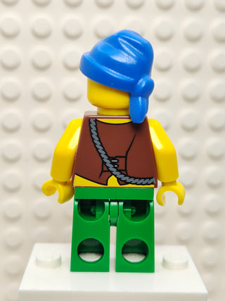 Pirate Vest and Anchor Tattoo Green Legs, pi107 Minifigure LEGO®   