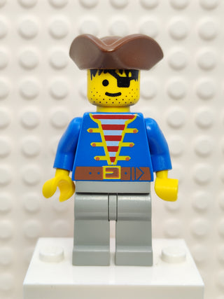 Pirate Blue Jacket Light Gray Legs, pi008 Minifigure LEGO®   