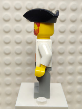 Pirate Brown Vest Ascot Light Gray Legs, pi053 Minifigure LEGO®   